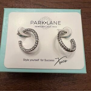 Park Lane Silver Crystal Earrings | Sparkling Elegance
